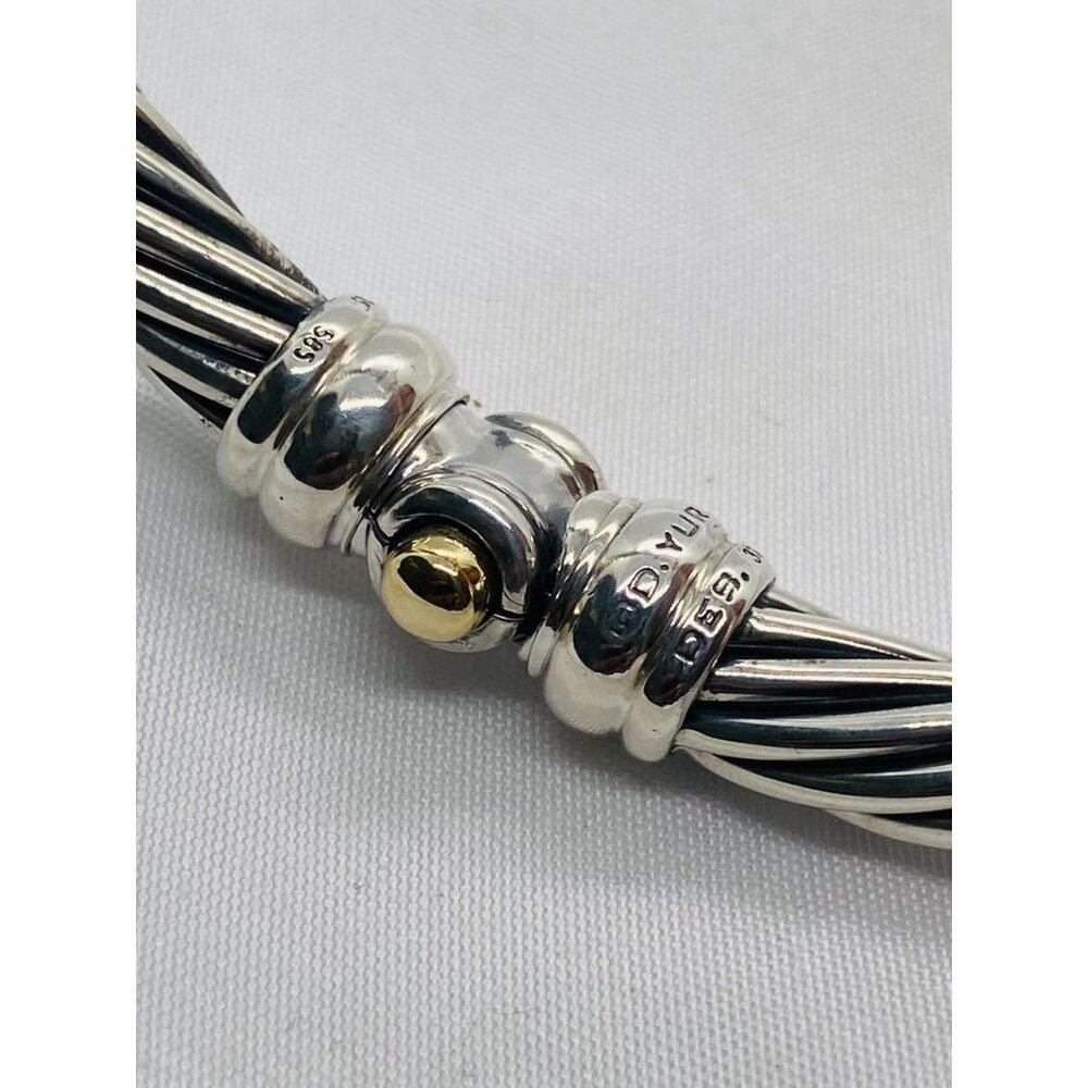 David Yurman Hinge Watch Case Bangle Bracelet 925 585 14k 8" View 5